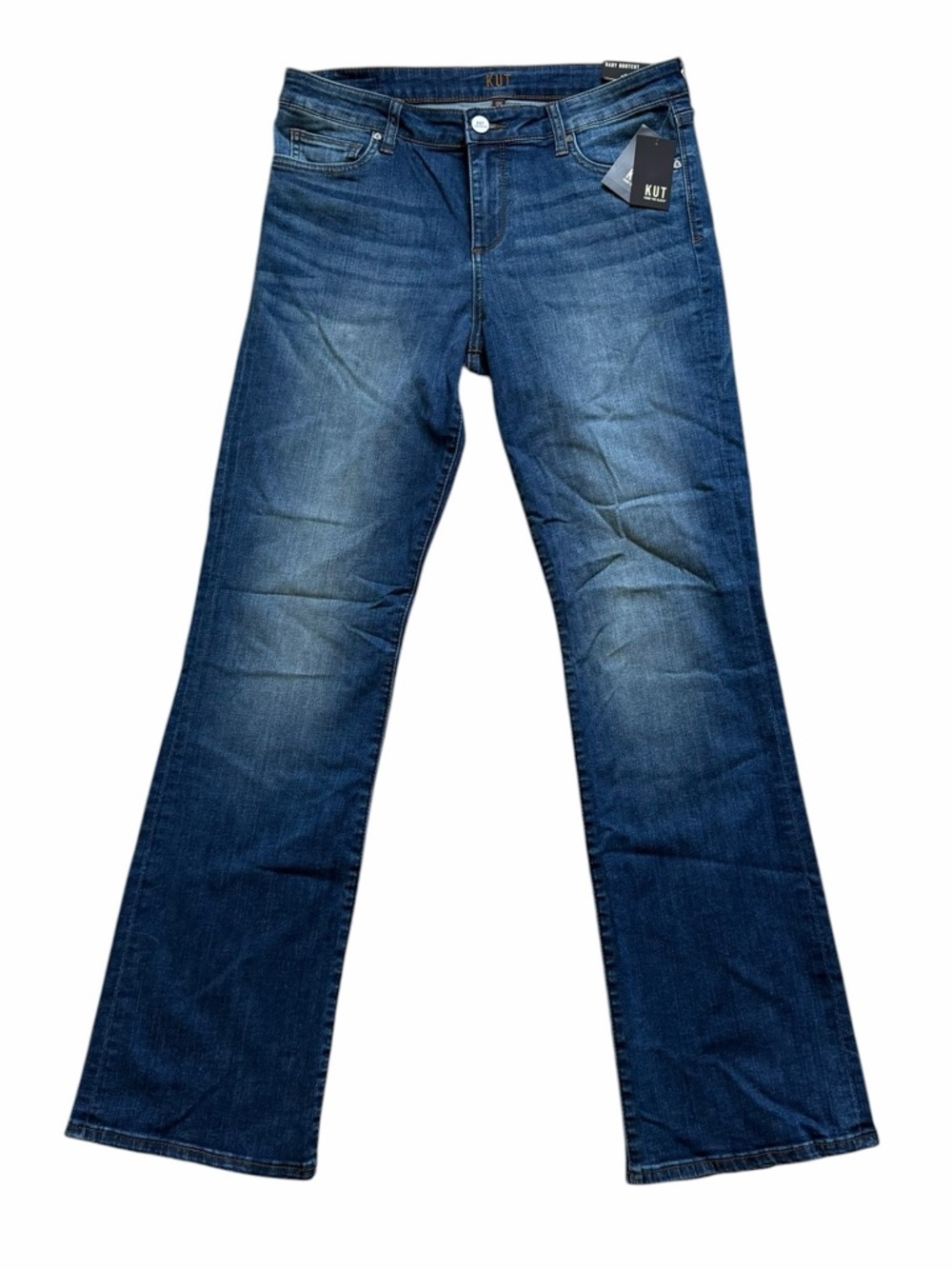 KUT from the Kloth Womens Baby Bootcut Jeans size 12S Blue High Rise Stretch NWT